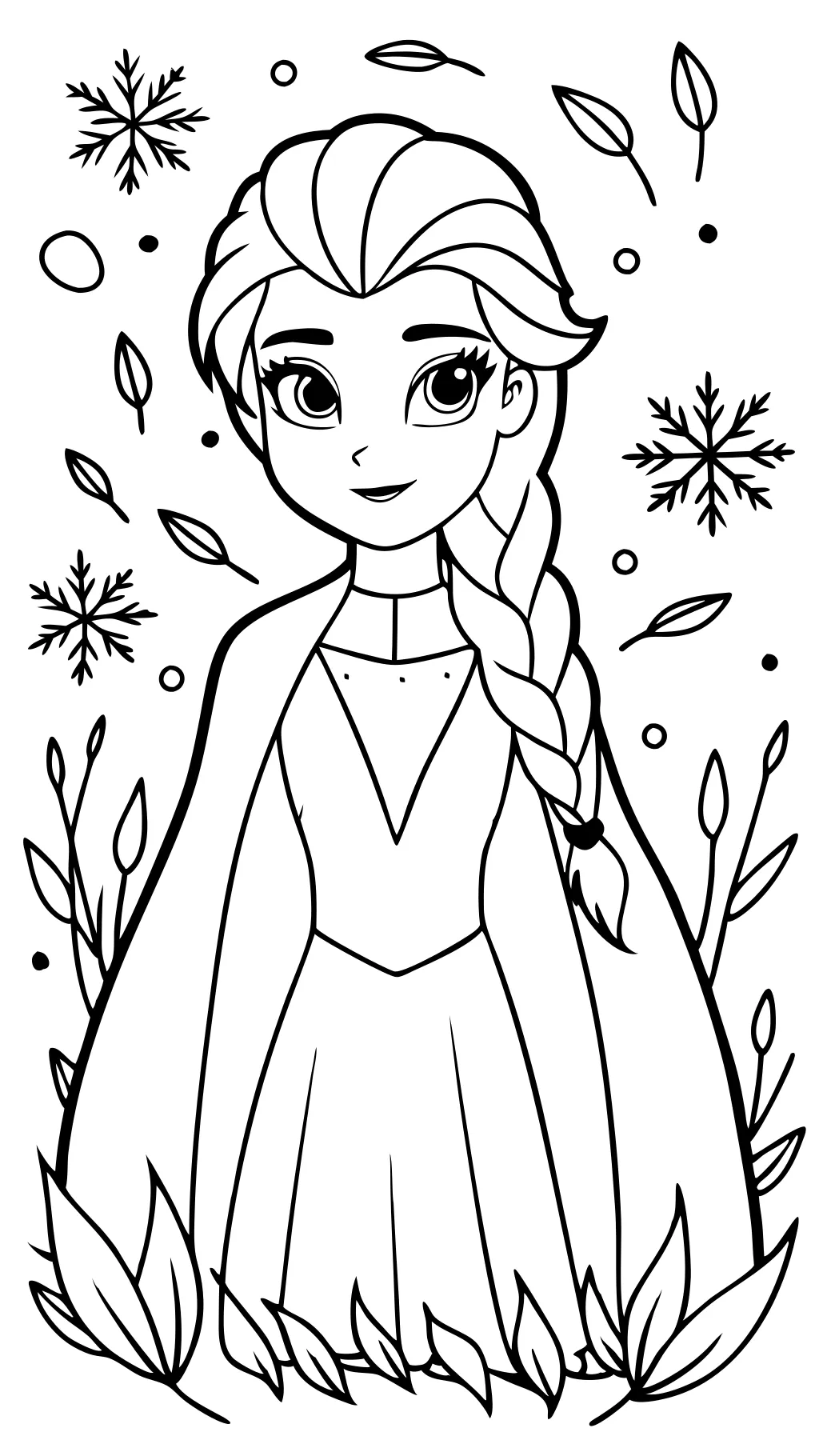 Páginas para colorear de Elsa Frozen 2